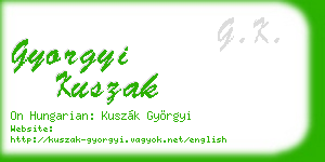 gyorgyi kuszak business card