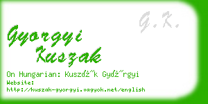 gyorgyi kuszak business card